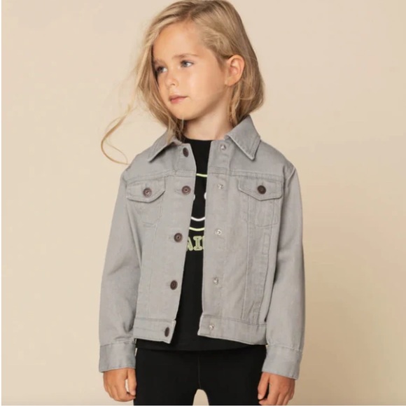 Miles The Label. Unisex Cotton Blend Grey Denim Jacket - Baby 18M - Picture 3 of 6